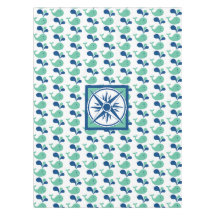 Kind Party Spouting Whale Cartoon Tafelkleed