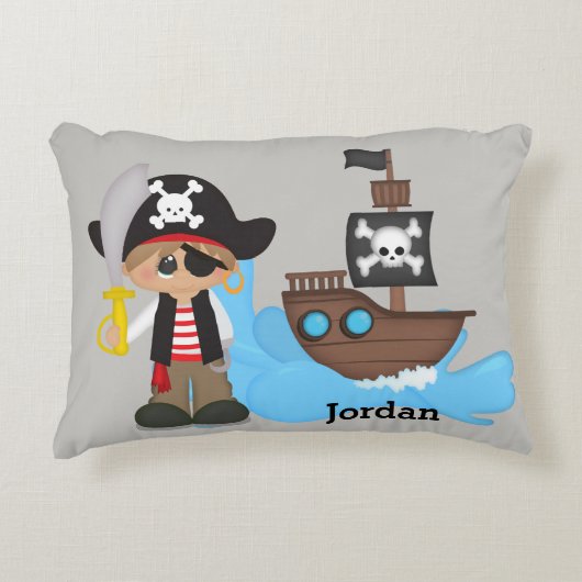 Kind Pillow Cute Pirate Boy Accent Kussen (Voorkant)