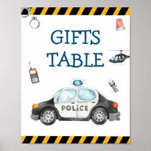 Kind Politie Verjaardagsfeest Cadeaus Tafelteken Poster
