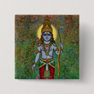 Kind Rama-knop Vierkante Button 5,1 Cm
