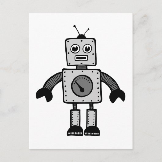 Kind Robot Briefkaart (Voorkant)