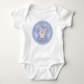 kind-rock-hand-blu-T Romper (Voorkant)