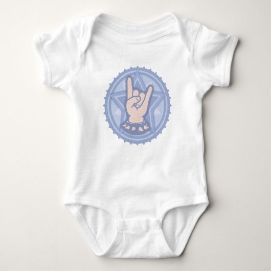 kind-rock-hand-blu-T Romper (Voorkant)