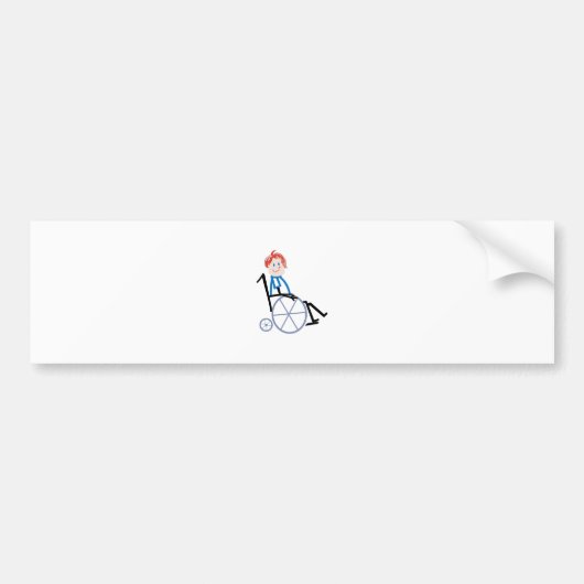 Kind rolstoel bumpersticker (Voorkant)
