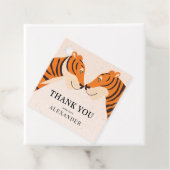 Kind Safari Tiger Bedankt Verjaardag Bedankjes Labels (In situ)
