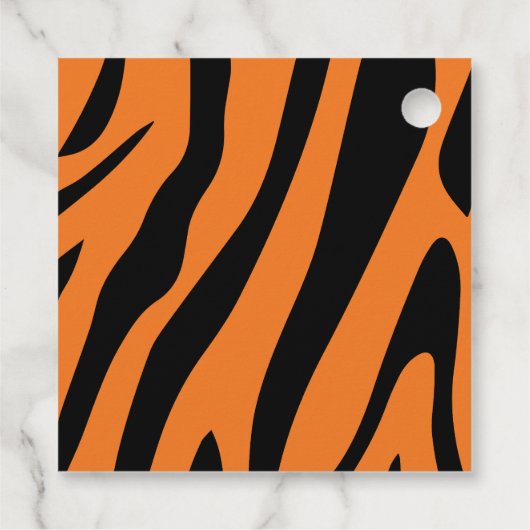 Kind Schattigee Safari Tijger Dank u Verjaardag Bedankjes Labels (Achterkant)