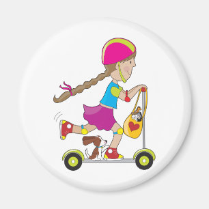 Kind scooter magneet