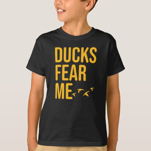 Kind Shirt dat op eenden jaagt, vreest me (Voorkant)