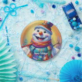 Kind Snowman Paper Borden HAMbyWG Papieren Bordje (Feest)