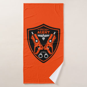 Kind speciaal agent badhanddoek