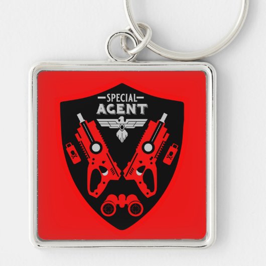 Kind speciaal agent sleutelhanger (Voorkant)