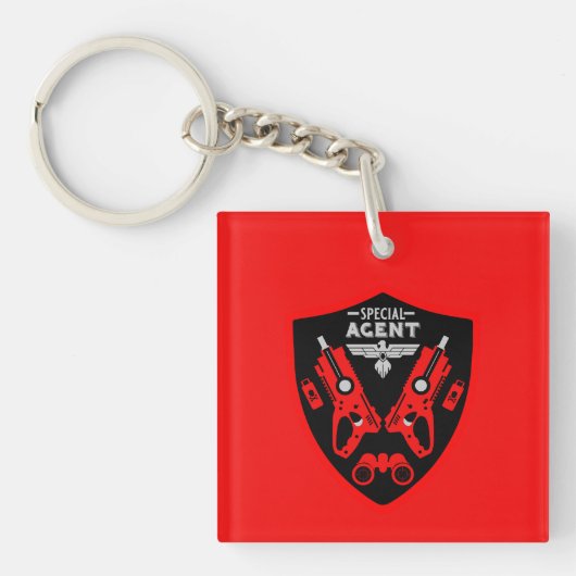 Kind speciaal agent sleutelhanger (Voorkant)