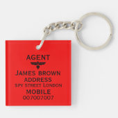 Kind speciaal agent sleutelhanger (Achterkant)