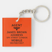 Kind speciaal agent sleutelhanger (Achterkant)