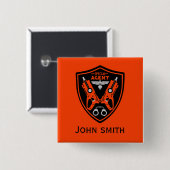 Kind speciaal agent vierkante button 5,1 cm (Voorkant /achterkant)