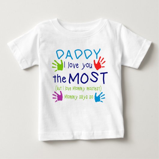 Kind T Shirt Papa Ik hou van je (Voorkant)