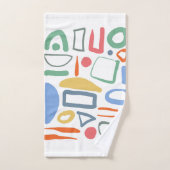 Kind tekent kleurlijnen bad handdoek (Handdoek)