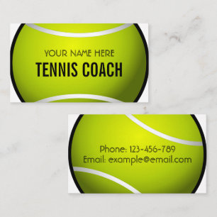 Kind Tennis Coach Sport Instructeur Professional Visitekaartje