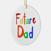 Kind Text Future Dad T-shirts en cadeautjes Keramisch Ornament (Rechts)