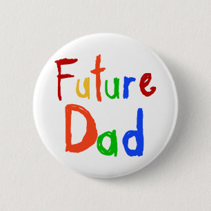 Kind Text Future Dad T-shirts en cadeautjes Ronde Button 5,7 Cm