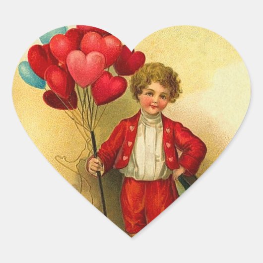 Kind Valentijn Hart Stickers (Voorkant)