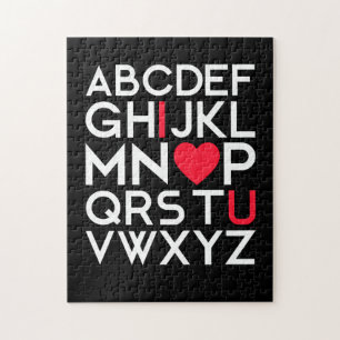 Kind Valentijnsdag, ABC I houdt van jullie valenti Legpuzzel