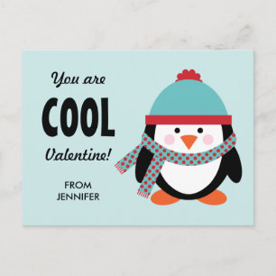 Kind Valentijnsdag Kaart - Cool Penguin