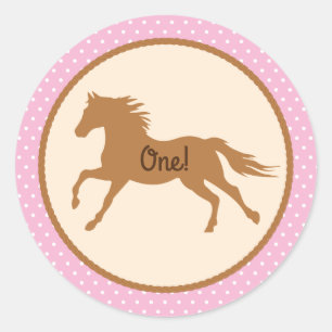 Kind van Cowgirl Ronde Sticker