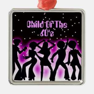Kind van de 60 roze metalen ornament