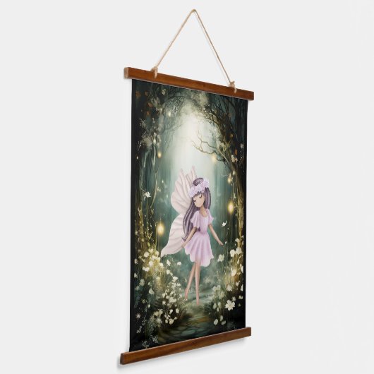 Kind van de Enchanted Forest Fairy Hangend Wandkleed (Gebogen)