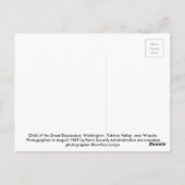 Kind van de Grote Depressie Briefkaart (Achterkant)