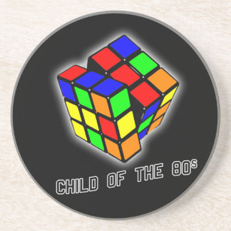Kind van de jaren 80 zandsteen onderzetter