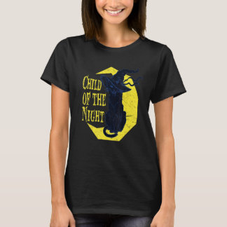 Kind van de Nacht Heks Kat Halloween Hekserij  T-shirt