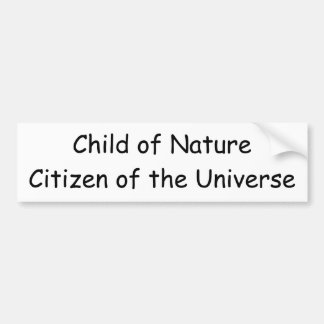 Kind van de NatuurBurger van het universum Bumpersticker