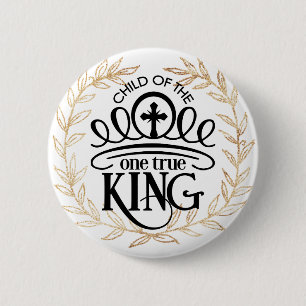 Kind van de One True King Ronde Button 5,7 Cm
