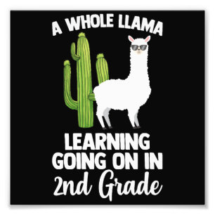 kind van de tweede klas van de leraar foto afdruk