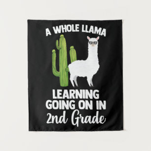 kind van de tweede klas van de leraar wandkleed