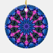 Kind van de ventilator (roze-blauw) keramisch ornament (Achterkant)