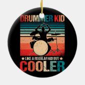 Kind van drummer als normaal Kind, maar koeler Keramisch Ornament (Achterkant)