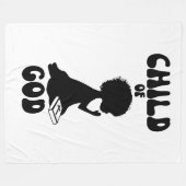 Kind van God Bijbel citaat Fleece Deken (Voorkant (Horizontaal))