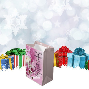 Kind van God Bloemen Geschenktas Psalm 139 Medium Cadeauzakje