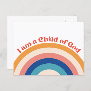 Kind van God Cute Rainbow Post Kaart
