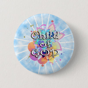 Kind van God, pastel Ronde Button 5,7 Cm