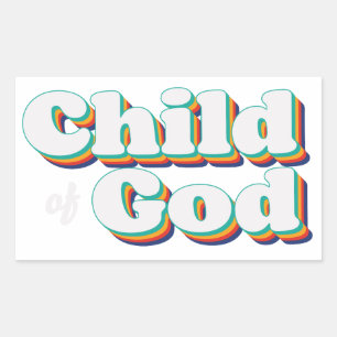 Kind van God Vintage Christelijke Inspiratie Rechthoekige Sticker