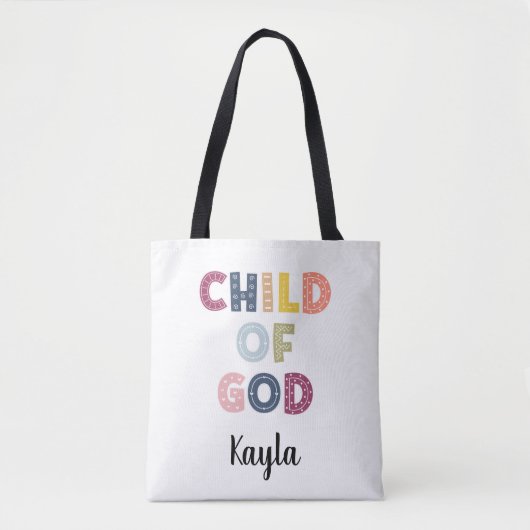 Kind van God Whimsical Boho Canvas tas (Voorkant)