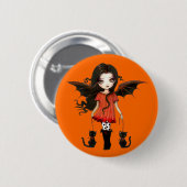 Kind van Halloween Button (Voorkant /achterkant)