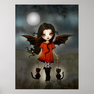 Kind van Halloween Schattige Vampier Poster