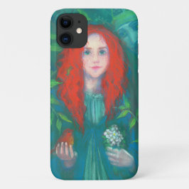 Kind van het bos, rood meisje, groene tinten iPhone 11 hoesje