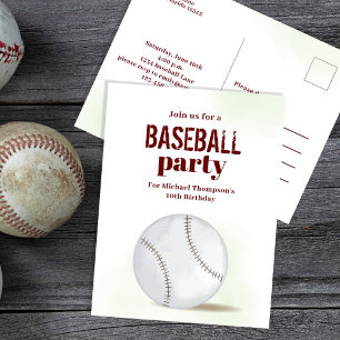 Kind Verjaardagsfeest Baseball Custom Briefkaart