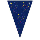 Kind verjaardagsfeest Blauwe Confetti Vlaggetjes (Eerste vlag)